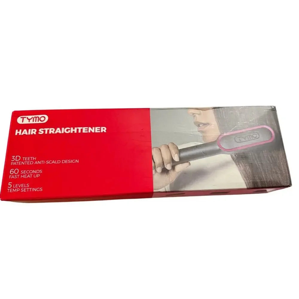TYMO Ring Hair Straightening Comb, Comb and Flat Iron, New In Open Box